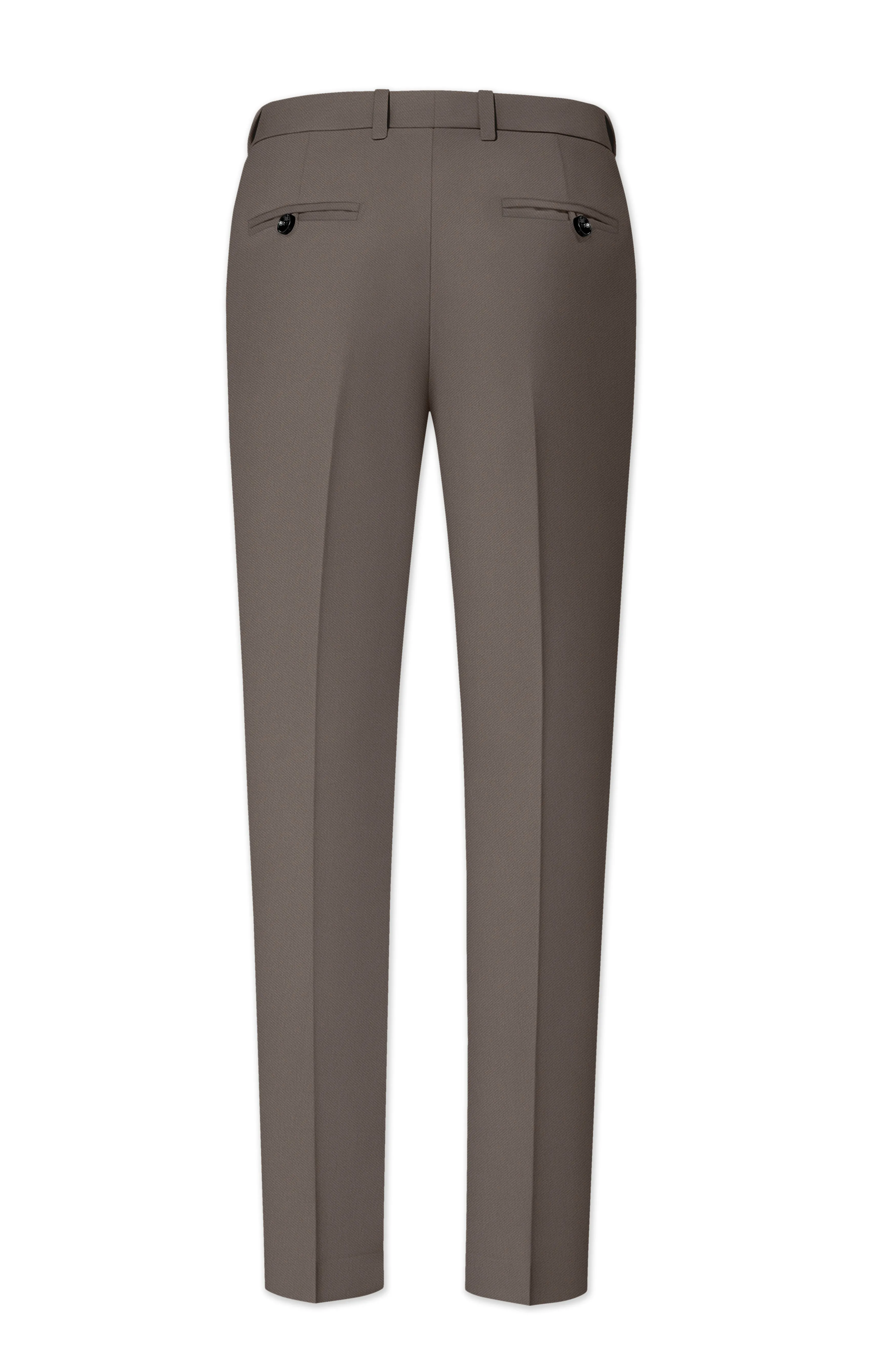 Monarch-Korean Flint Brown 4-Way Stretch Wrinkle-Free Fluid Drape Fabric Stretchable Waistband Pant sold by French Crown product image thumbnail 5