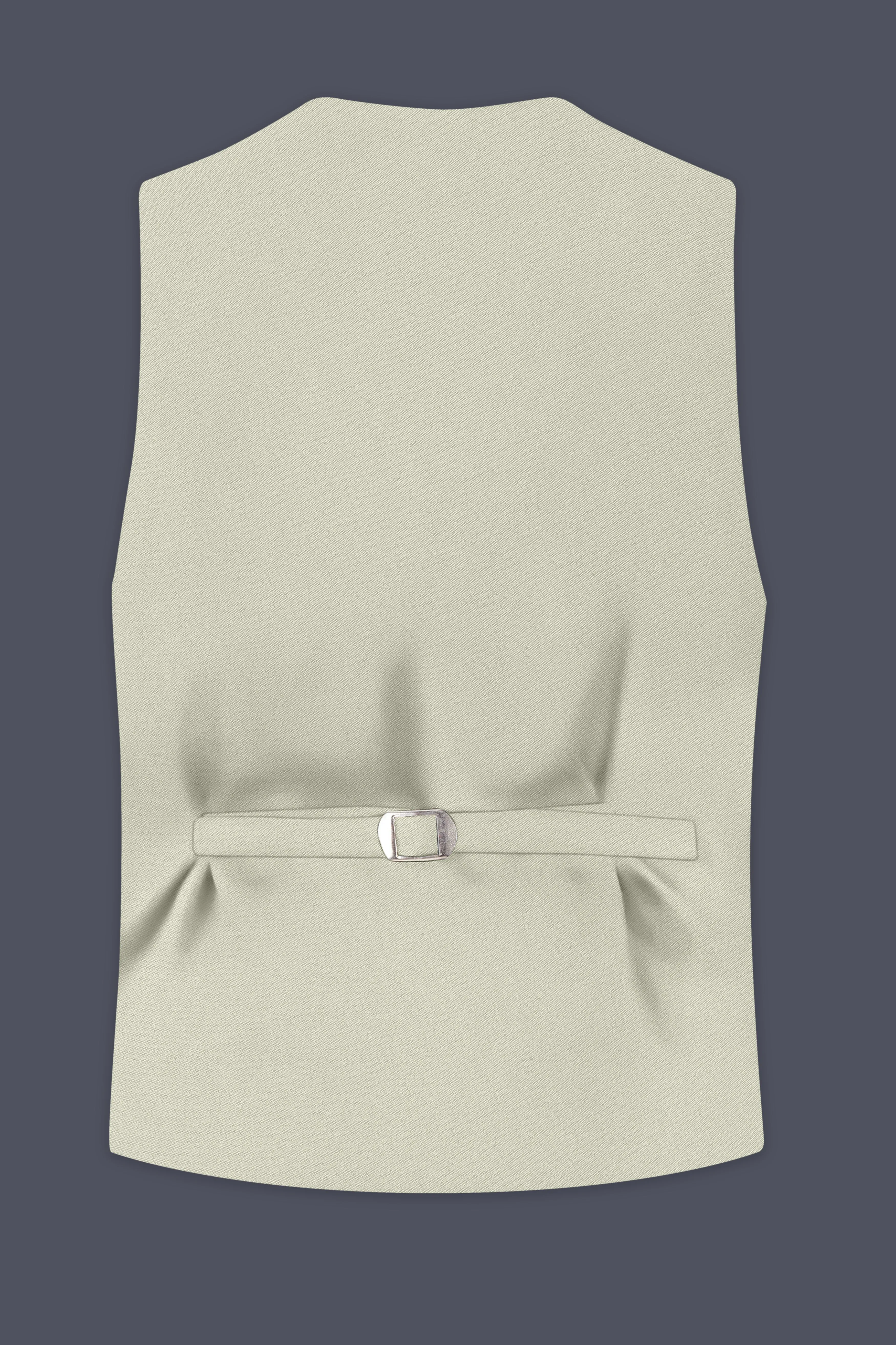 Verde-Tana Green Wool Rich Slight Stretch Waistcoat sold by French Crown product image thumbnail 4