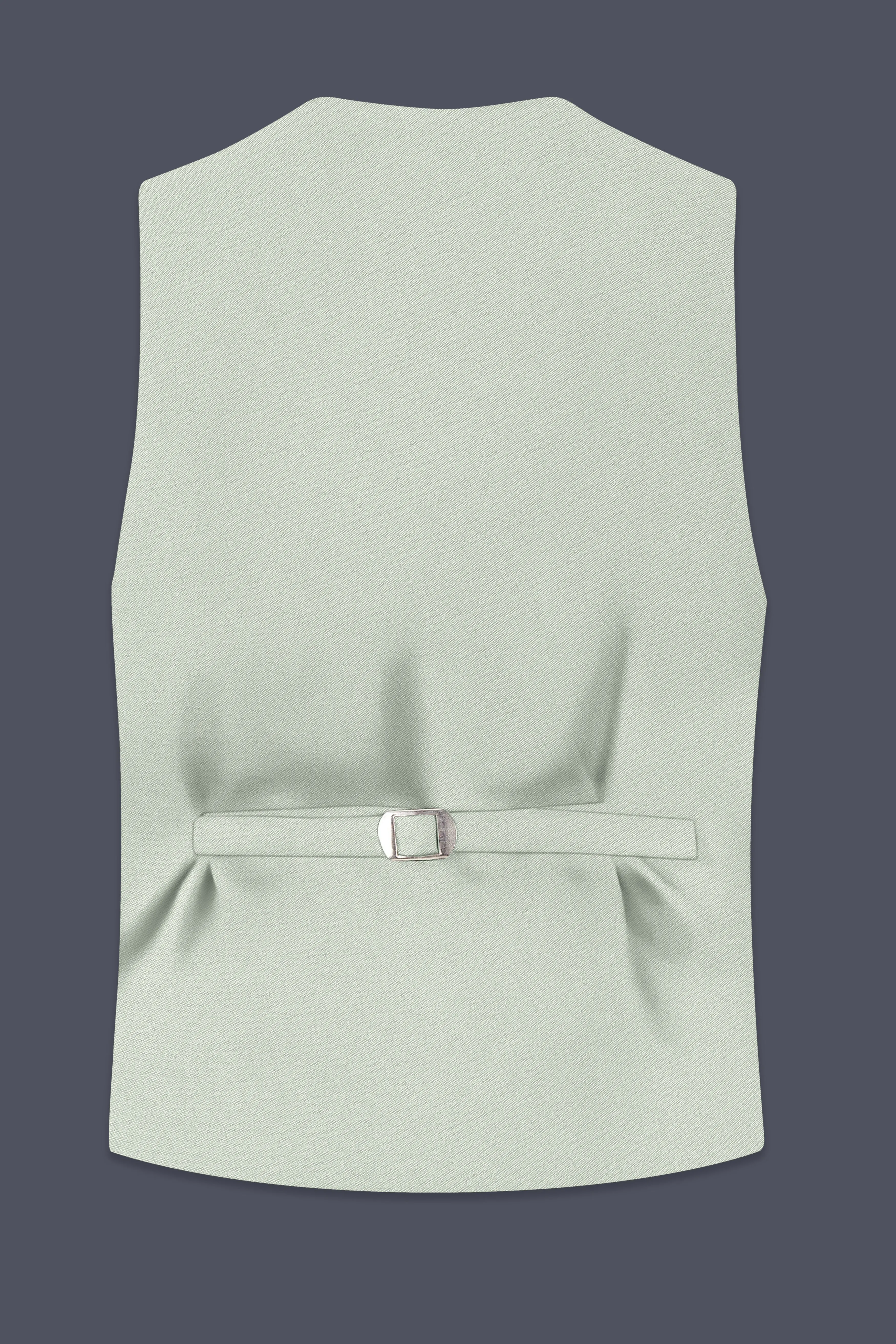 Ascend-Tasman Green Wool Rich Slight Stretch Waistcoat sold by French Crown product image thumbnail 4