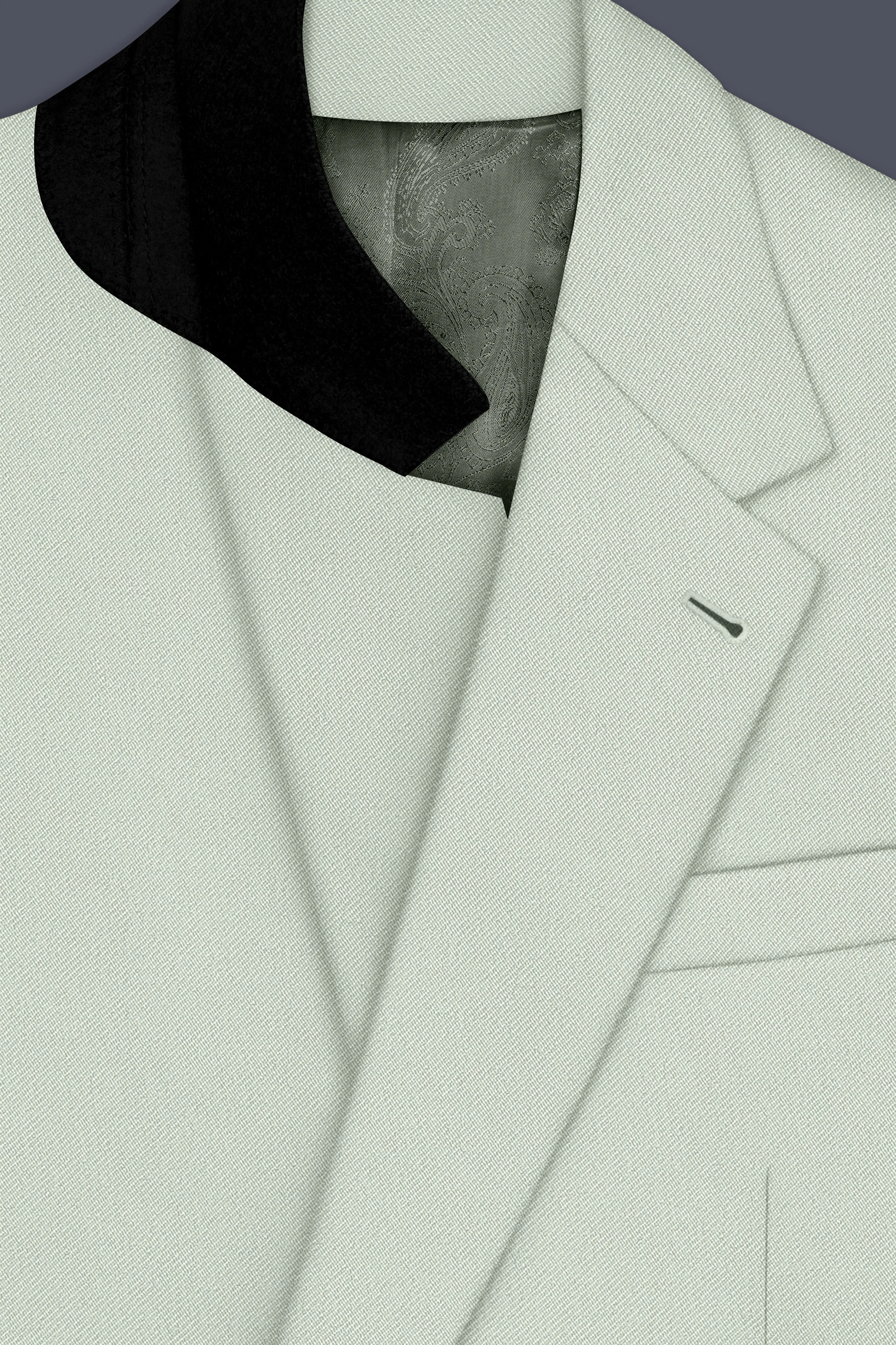 Ascend-Tasman Green Wool Rich Slight Stretch Single Breasted Blazer sold by French Crown product image thumbnail 4