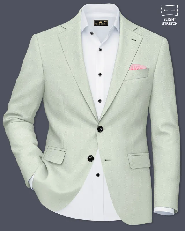Ascend-Tasman Green Wool Rich Slight Stretch Single Breasted Blazer made by French Crown