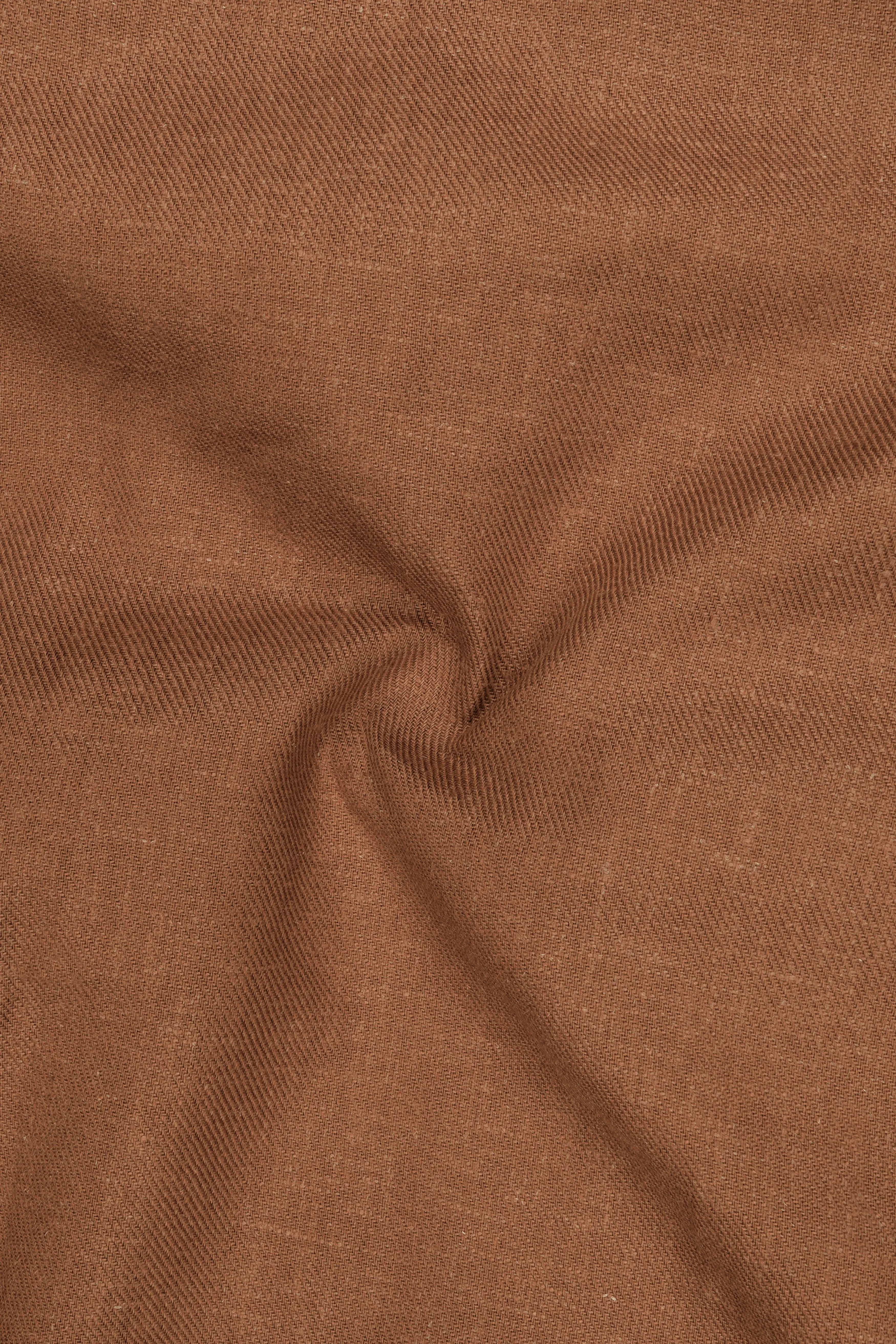 Flux-Sepia Brown Solid Luxurious Linen Dress Shirt sold by French Crown product image thumbnail 3