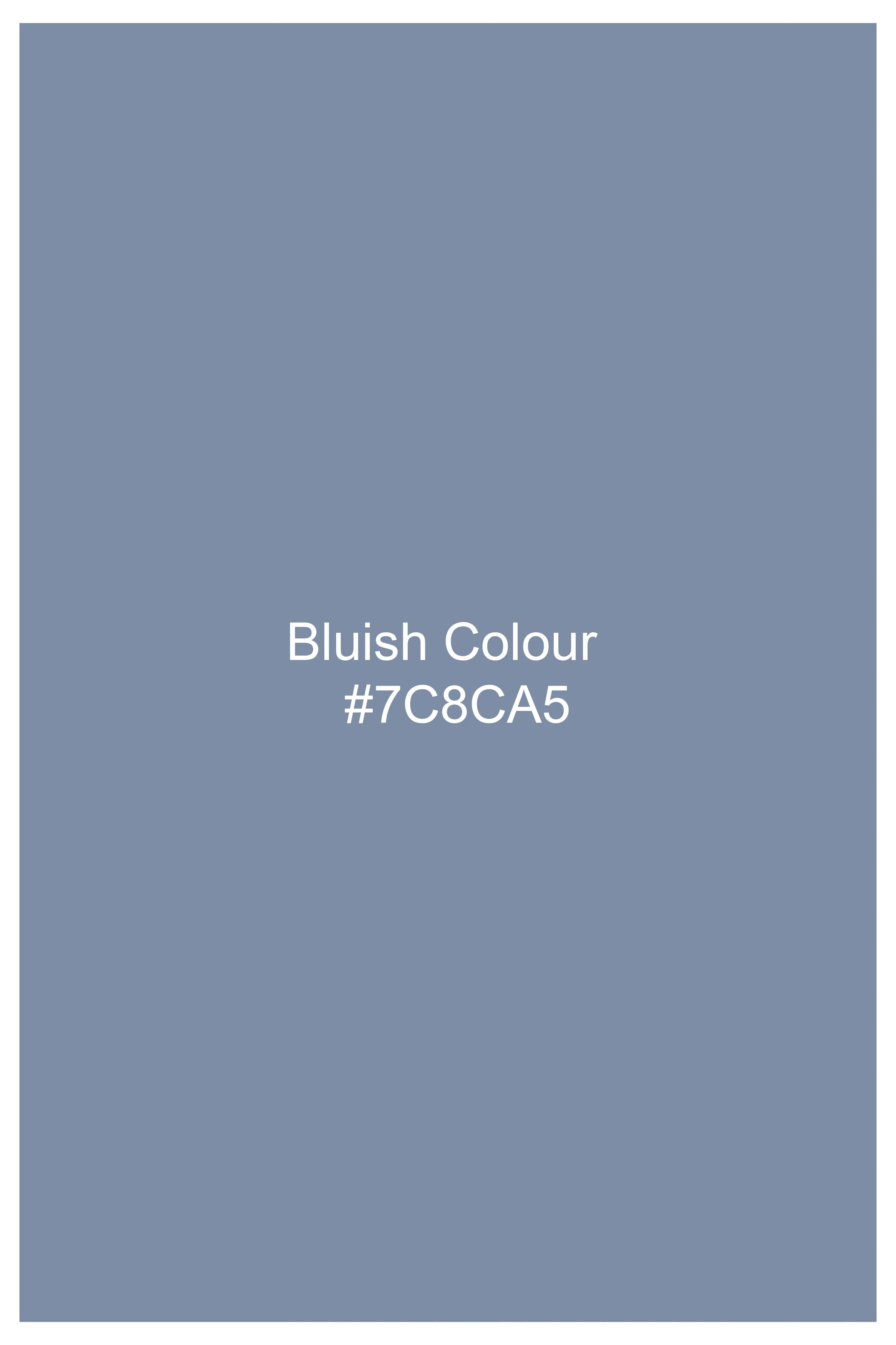 Bluish Wool Rich Waistcoat sold by French Crown product image thumbnail 5