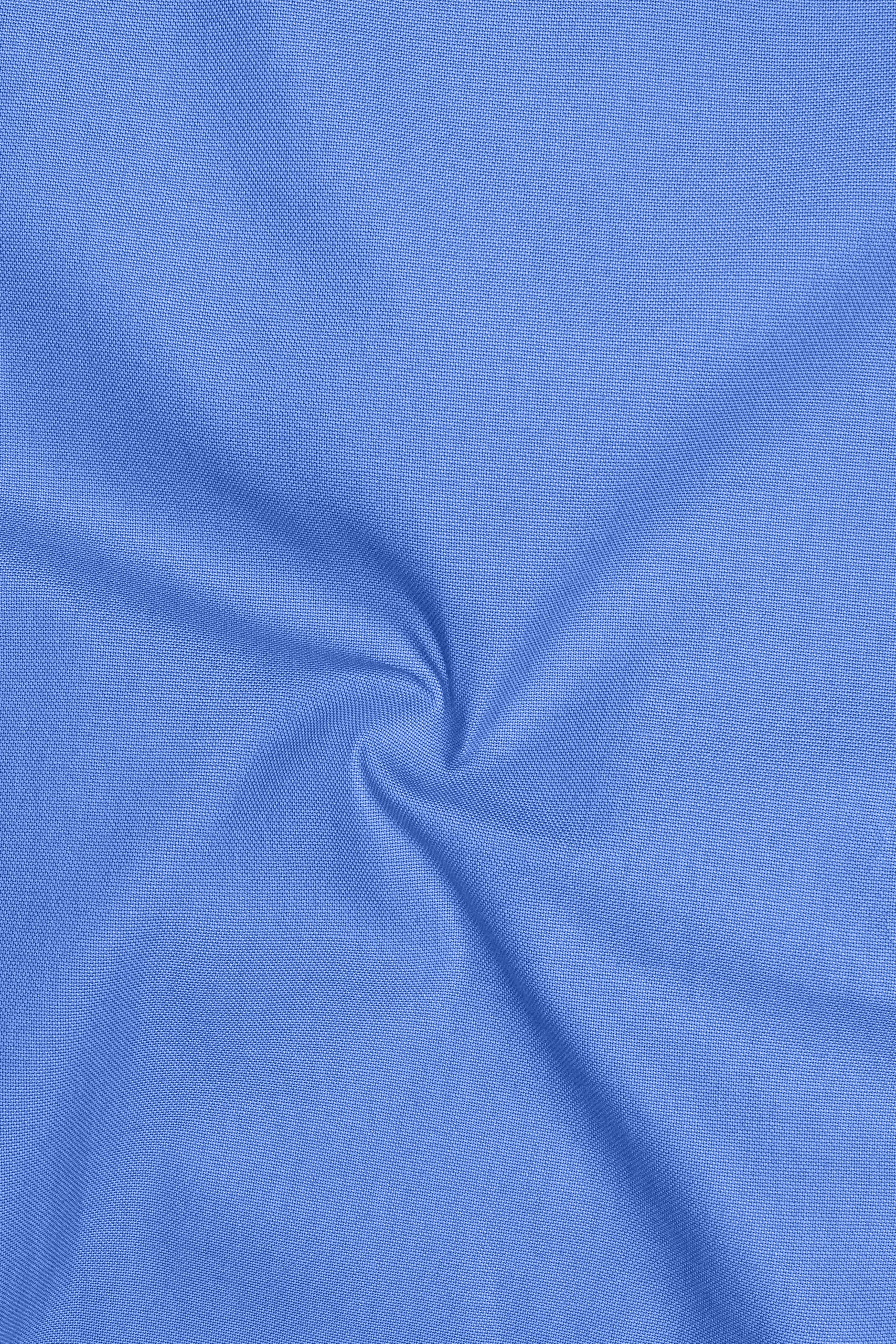 Ciel-Cornflower Blue Oxford Premium Cotton Dress Cut Away Shirt sold by French Crown product image thumbnail 3