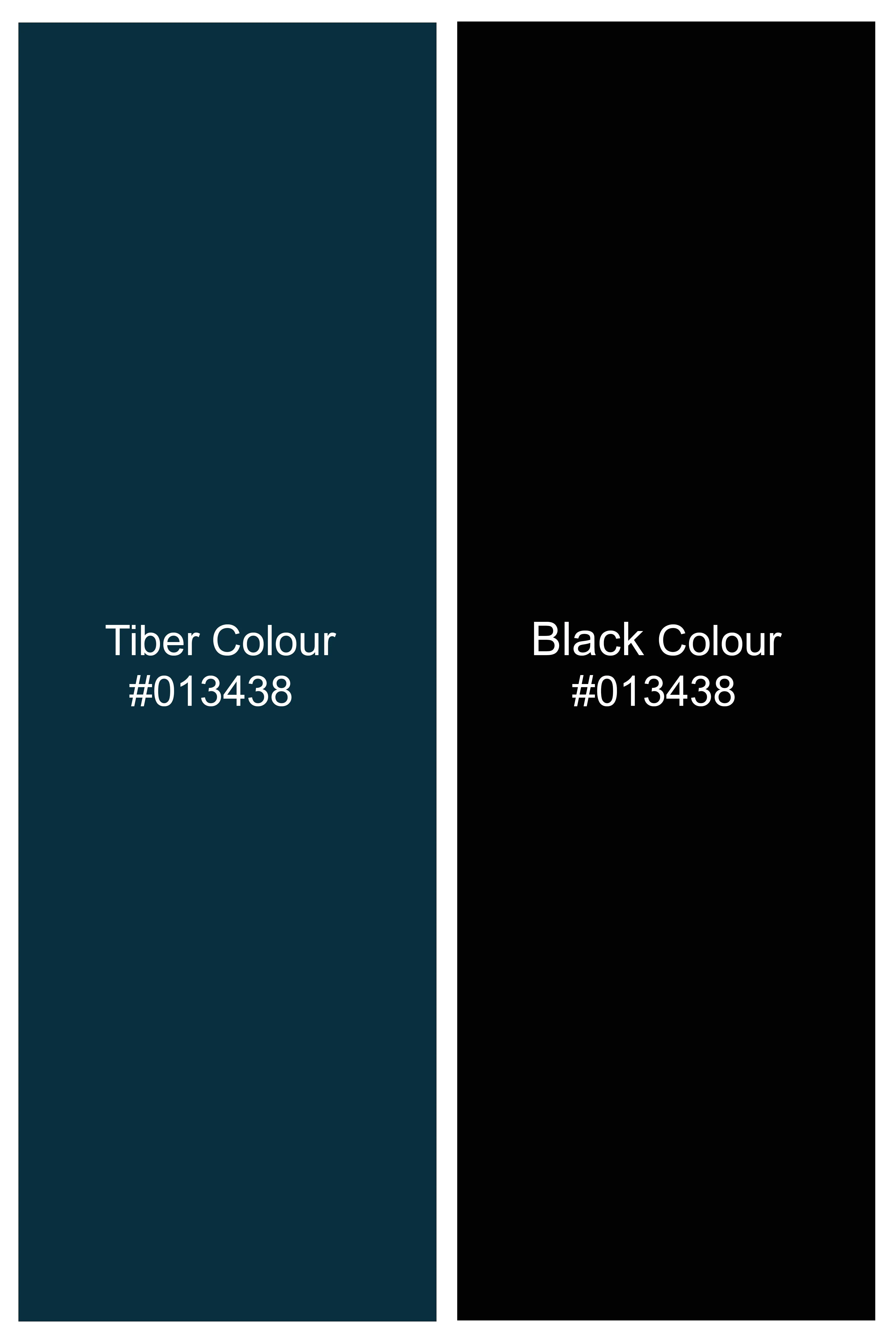 Tiber Blue And Jade Black Striped Wool Blend Waistcoat sold by French Crown product image thumbnail 5
