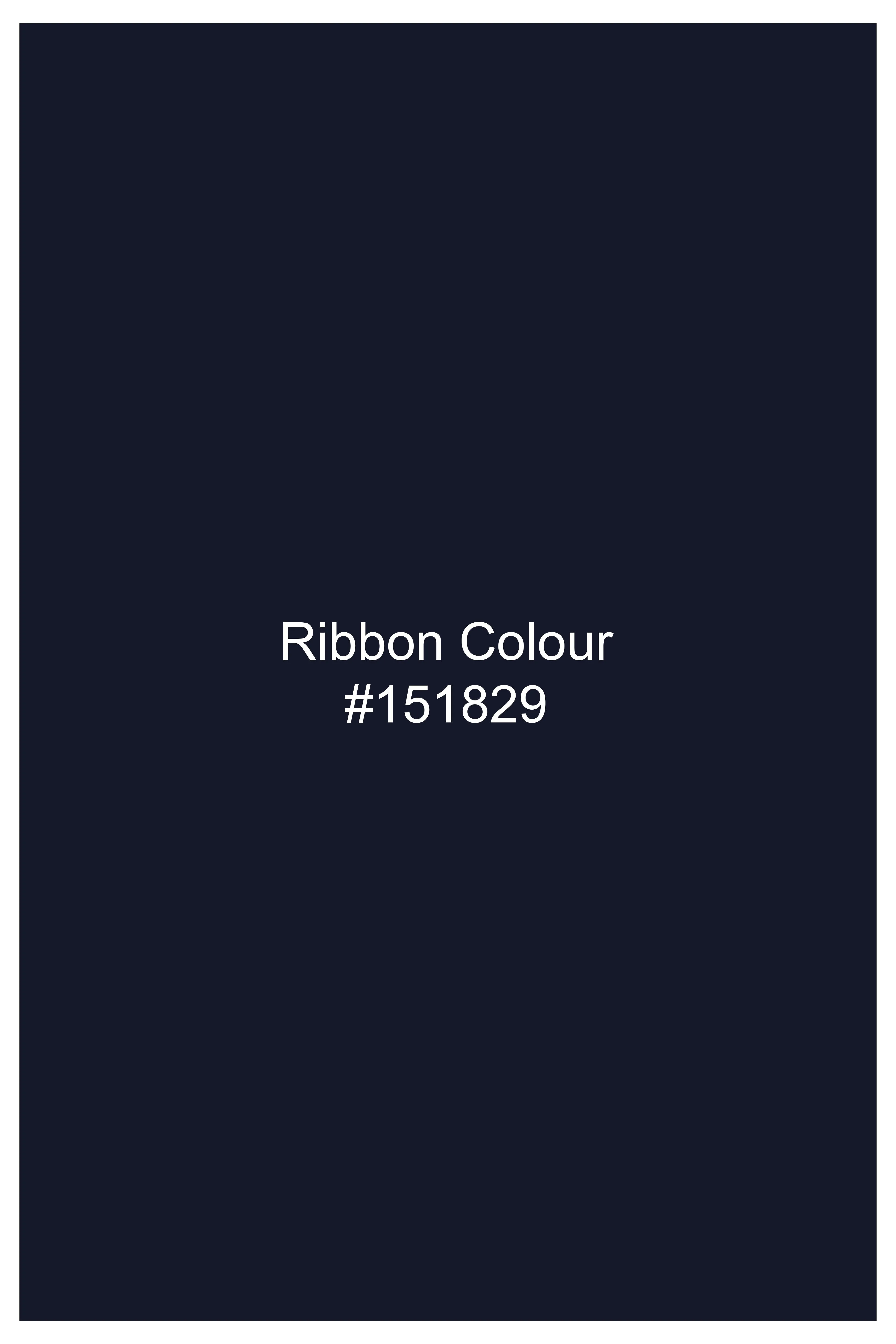 Ribbon Blue Solid Wool Rich Waistcoat sold by French Crown product image thumbnail 5
