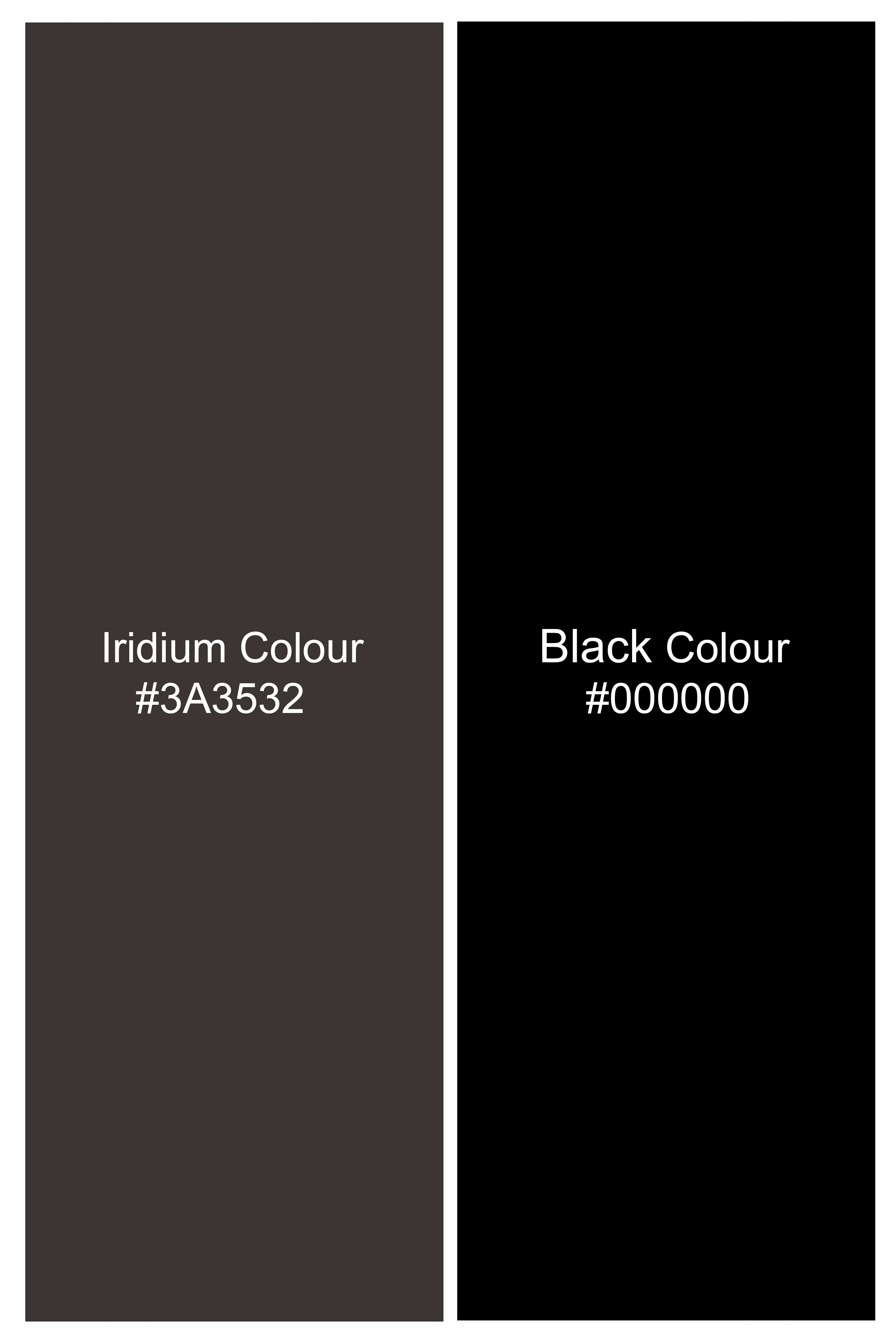 Heritage-Iridium Brown And Bright White Chalk Striped Wool Rich Slight Stretch Waistcoat sold by French Crown product image thumbnail 5
