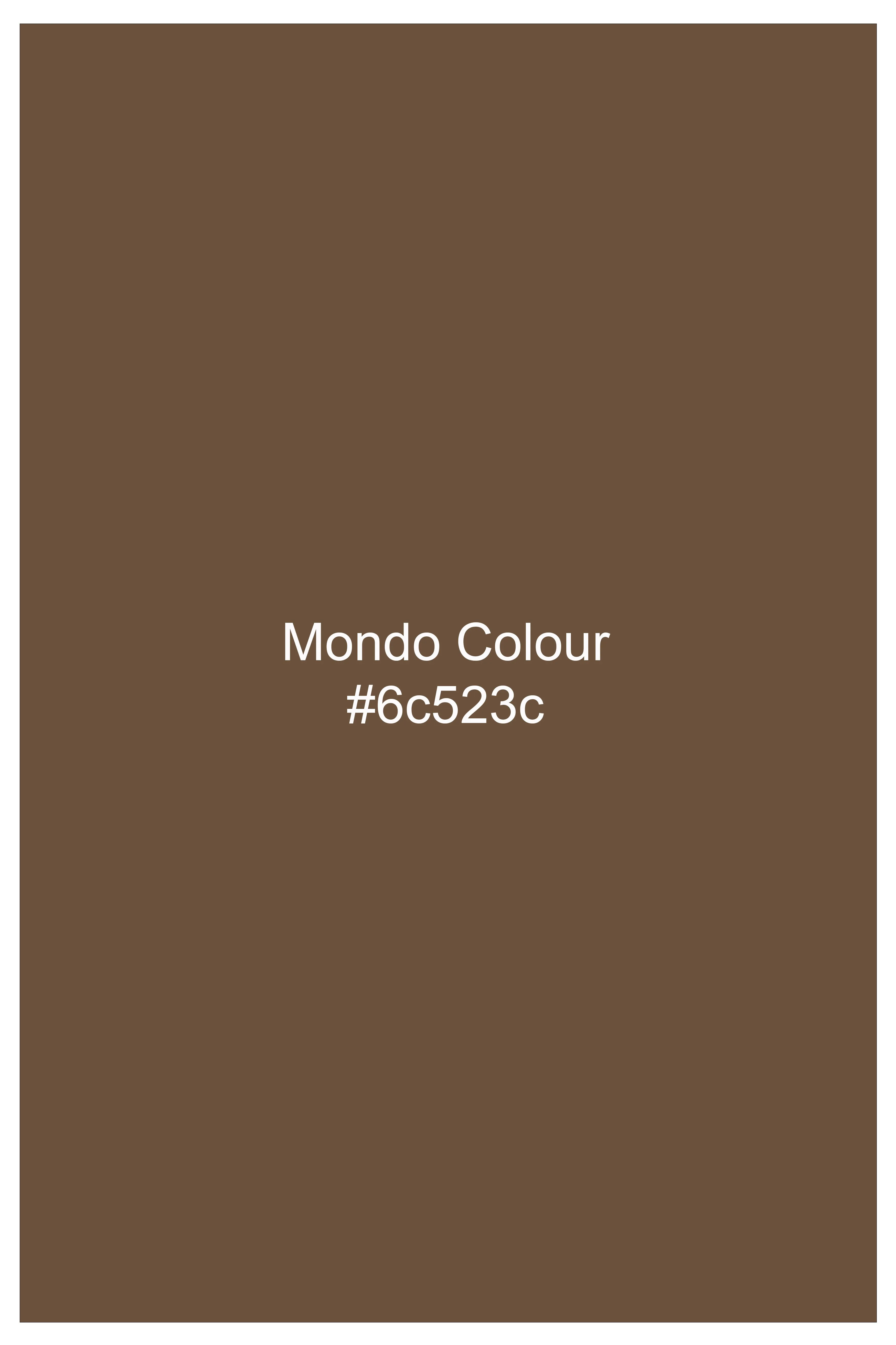 Cordovan-Mondo Brown Diamond Textured Wool Rich Slight Stretch Waistcoat sold by French Crown product image thumbnail 5