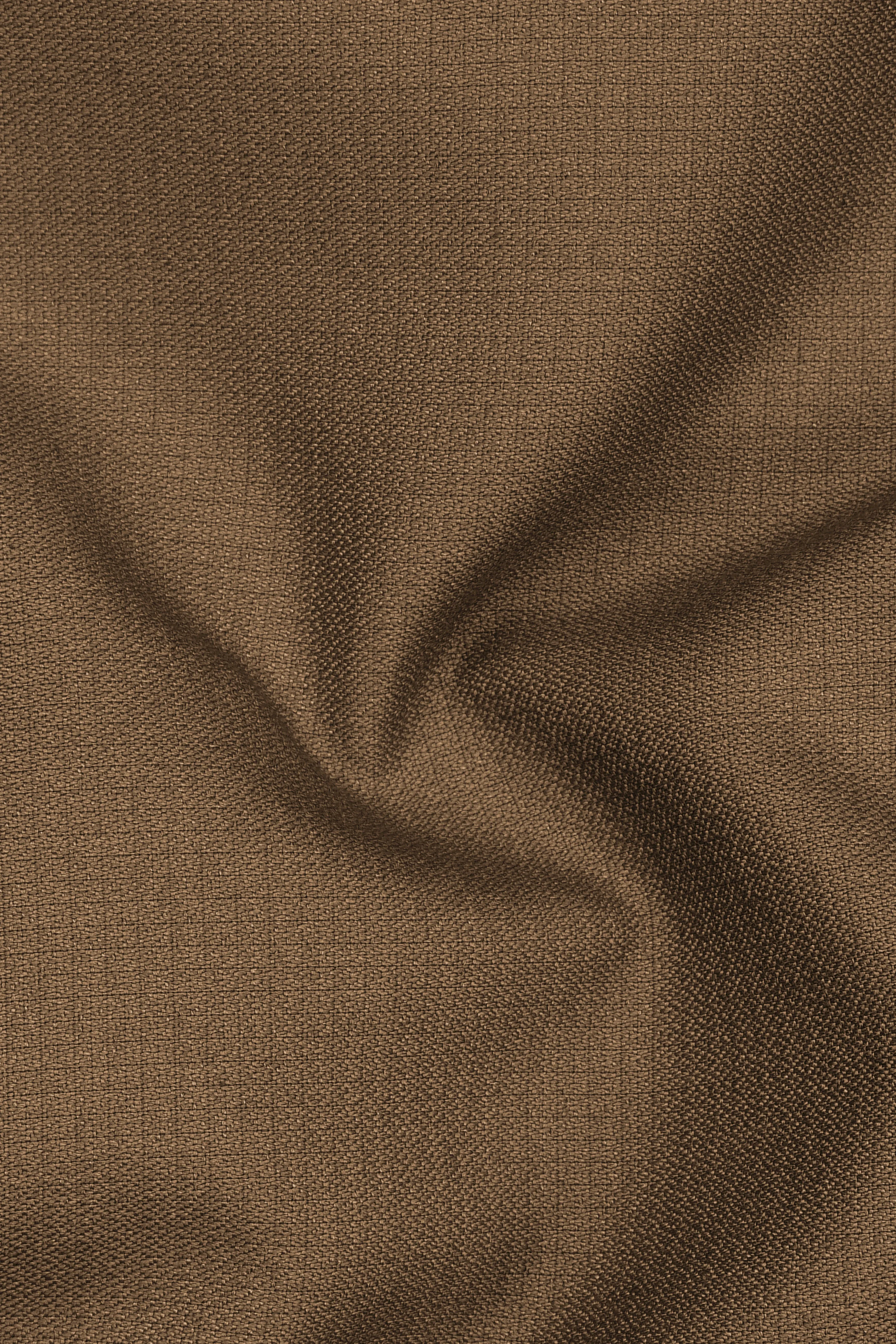 Cordovan-Mondo Brown Diamond Textured Wool Rich Slight Stretch Waistcoat sold by French Crown product image thumbnail 3