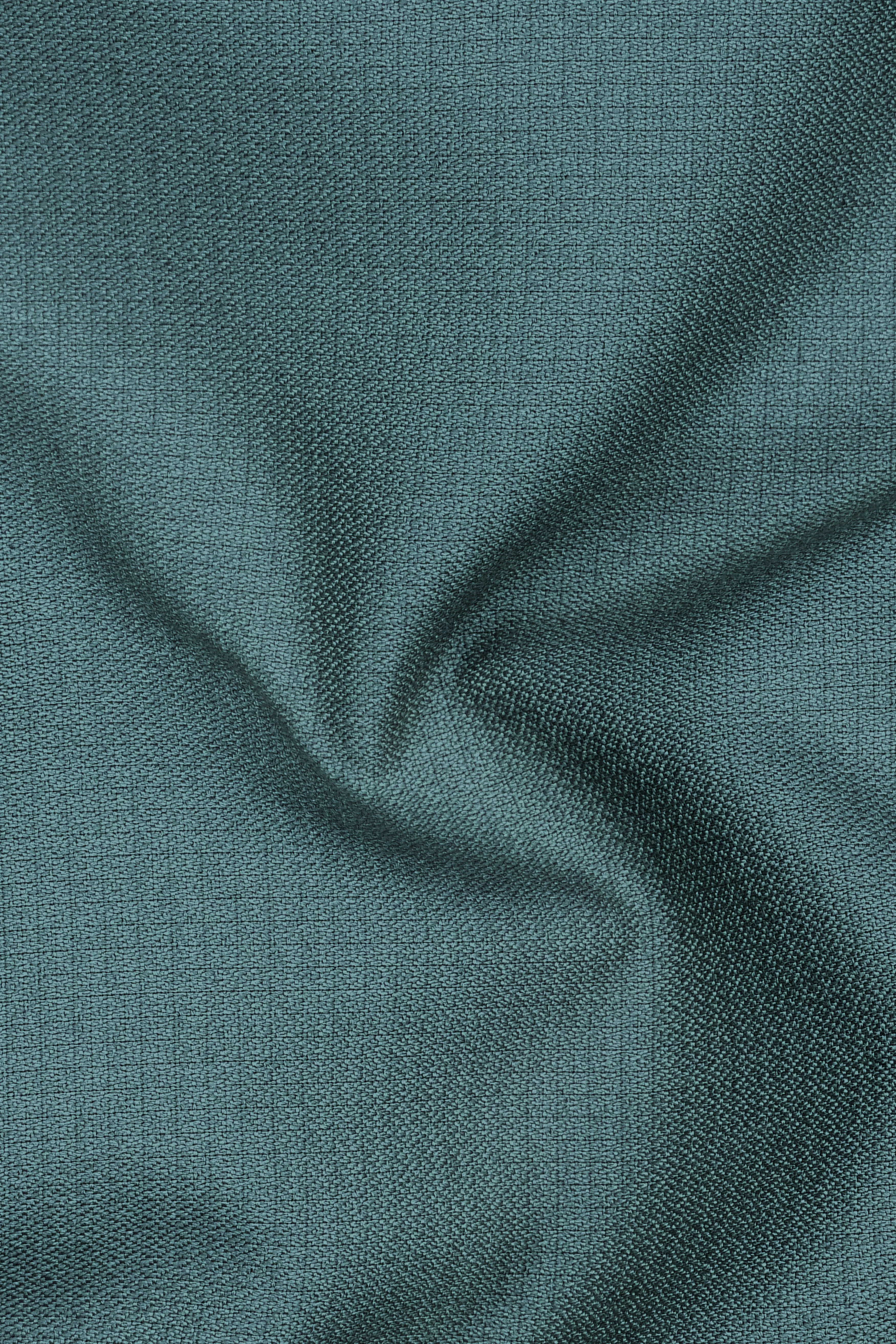 Viridian-Beetle Green Diamond Textured Wool Rich Slight Stretch Single Breasted Suit sold by French Crown product image thumbnail 3