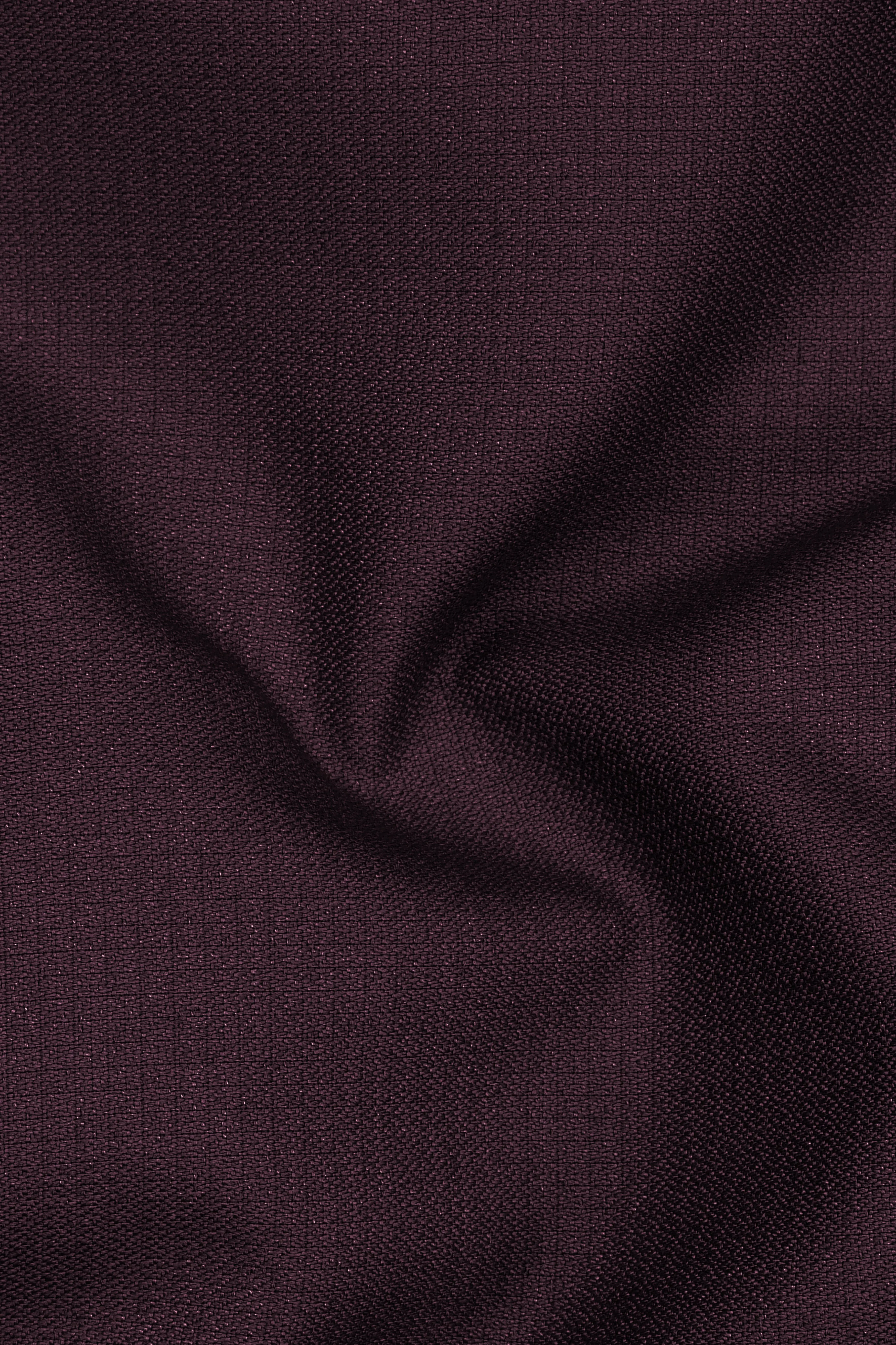 Velaris-Thunder Purple Diamond Textured Wool Rich Slight Stretch Cross Placket Bandhgala Suit sold by French Crown product image thumbnail 3