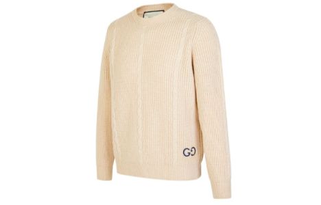Gucci Waffle-Knit GG Jumper 'Beige' 597732-XKA4K-9772 sold by KicksCrew