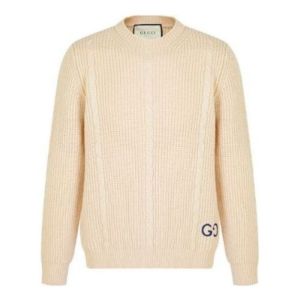 Gucci Waffle-Knit GG Jumper 'Beige' 597732-XKA4K-9772 sold by KicksCrew