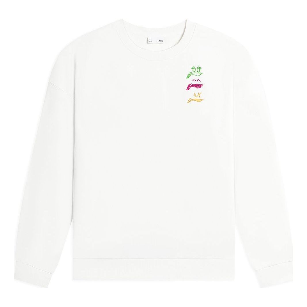 Li-Ning Anything Is Possible Graphic Sweatshirt 'White' AWDSF71-1 sold by KicksCrew