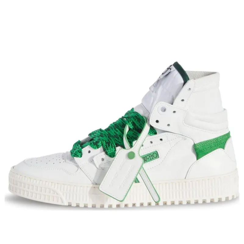 Off-White 3.0 Off Court Leather Sneakers 'White Green' OMIA065S24LEA0050155 sold by KicksCrew