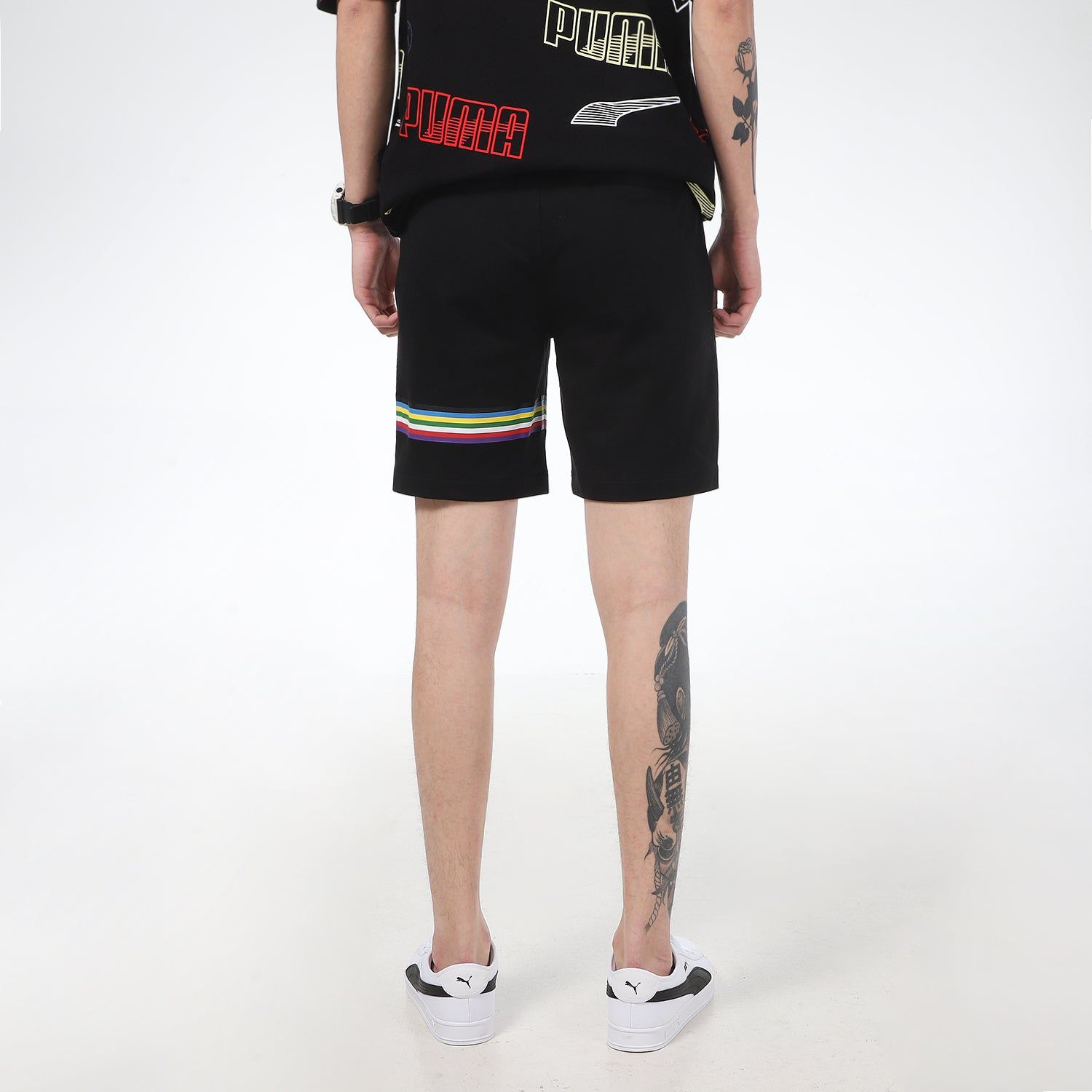 Puma INTL Graphic Shorts 'Black White' 531308-01 sold by KicksCrew product image thumbnail 4