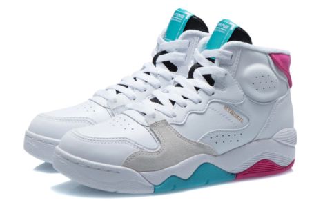 (WMNS) Li-Ning Classic Basketball Shoes 'White Blue Pink' AGBR082-1 sold by KicksCrew