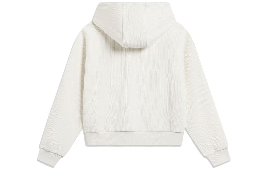 (WMNS) Li-Ning Logo Full Zip Hooded Jacket 'Beige' AWDT828-1 sold by KicksCrew product image thumbnail 2