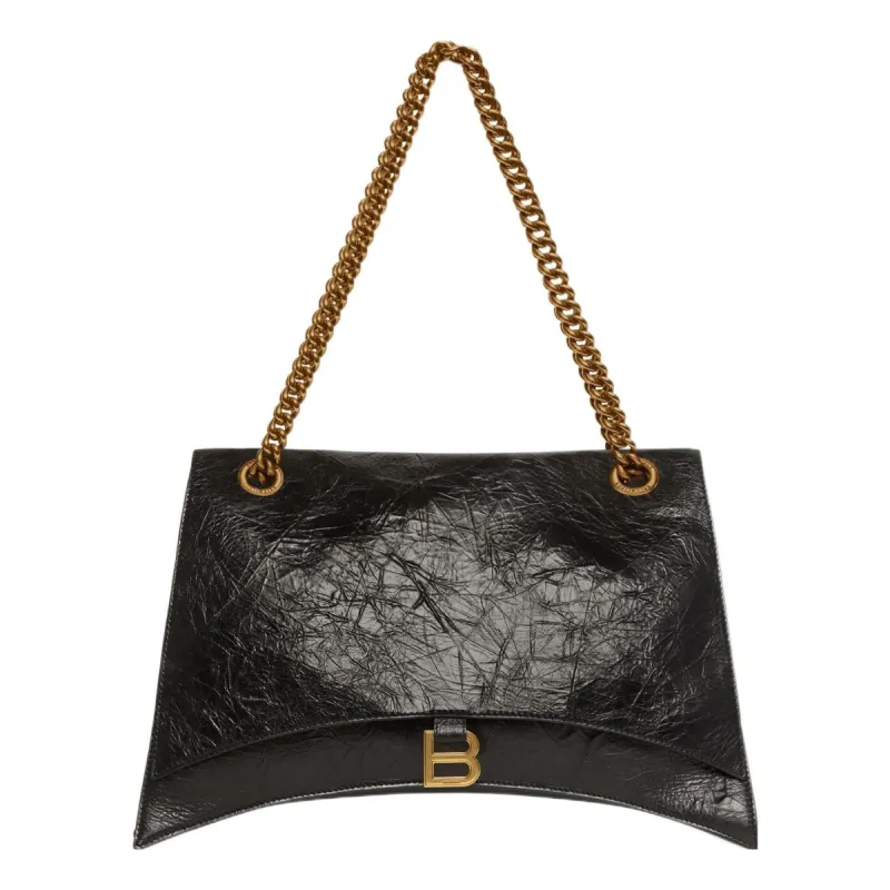 (WMNS) Balenciaga Crush Large Chain Bag 'Black' 716332210IT1000 sold by KicksCrew