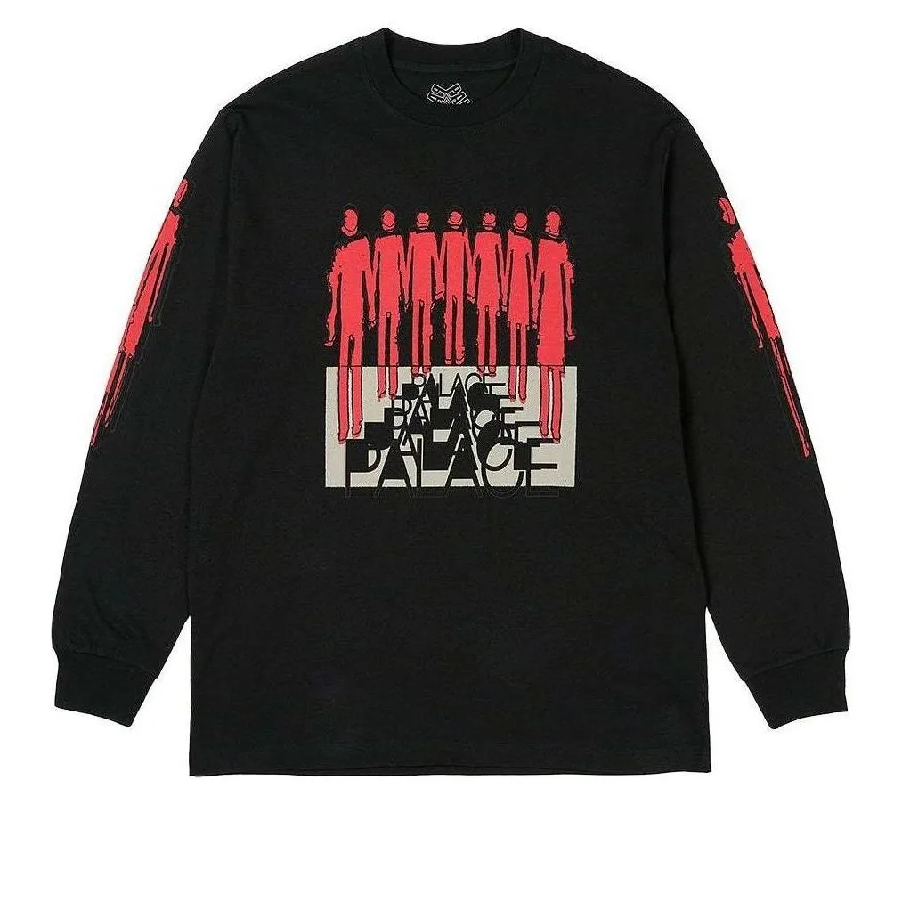 Palace Repeater Longsleeve T-shirt 'Black' P26LS003 sold by KicksCrew