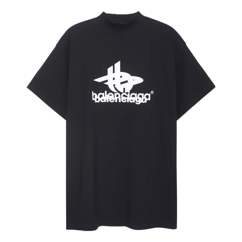 Balenciaga Layered Sports T-shirt Oversized 'Black White' 739028TPVF21070 sold by KicksCrew