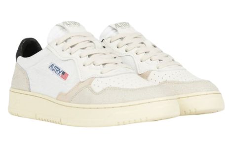 Autry Medalist Capra with Nubuck Low 'White Black' AULM-CN02 sold by KicksCrew