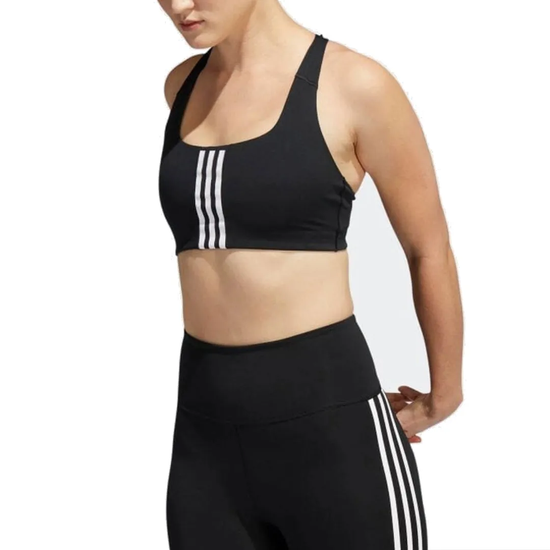 (WMNS) adidas Powerimpact Training Medium-Support Bra 'Black White' HE9063 sold by KicksCrew product image thumbnail 3