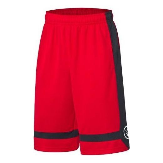 Li-Ning Way of Wade Logo Color Block Basketball Shorts 'Red Black' AAPQ235-3 sold by KicksCrew