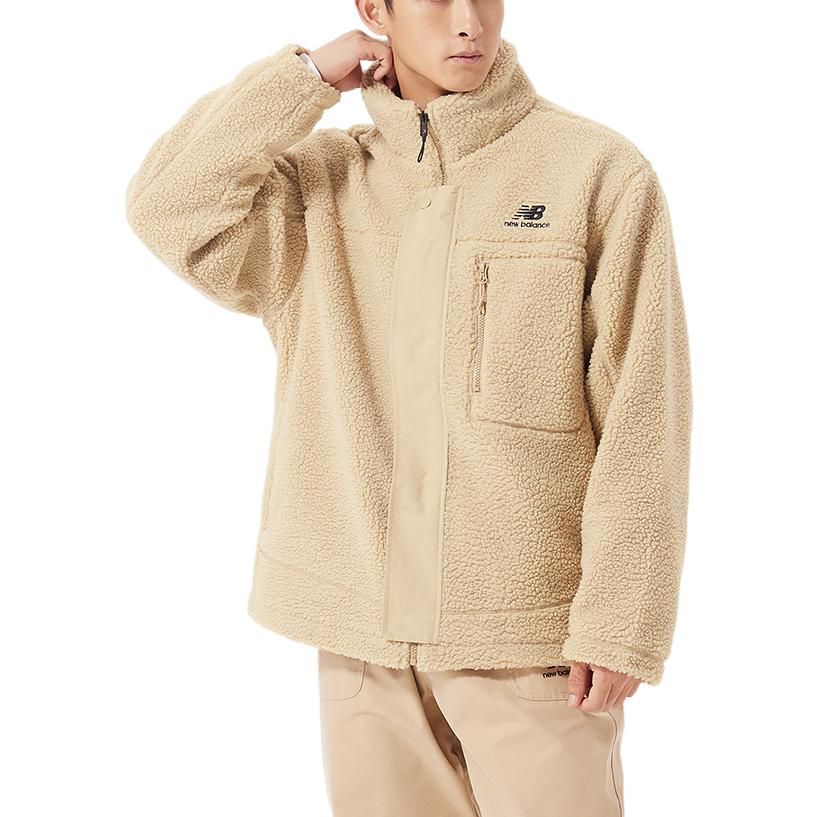 New Balance FW22 Logo Cotton Coat 'Beige' AMJ23351-INC sold by KicksCrew product image thumbnail 3