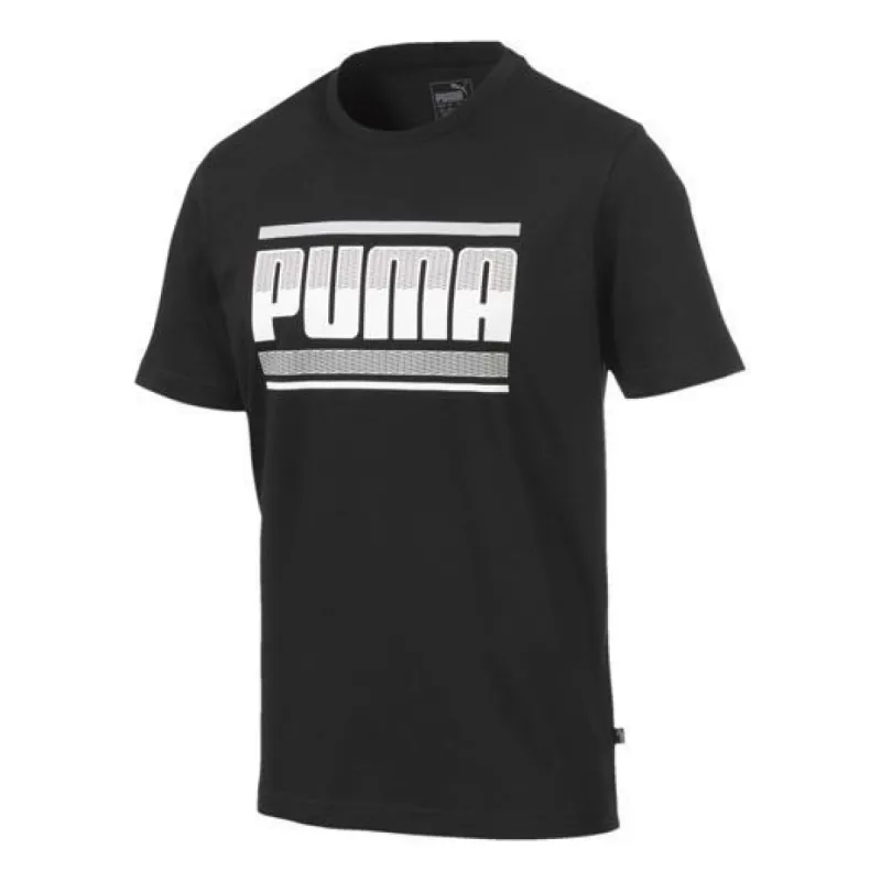 Puma Graphic Logo Tee 'Black' 580191-01 sold by KicksCrew