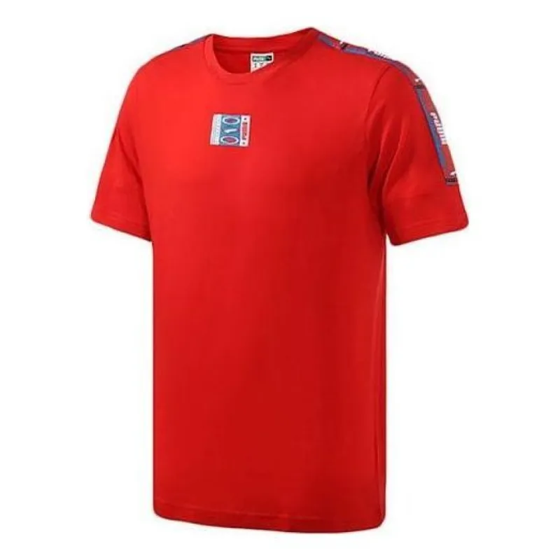 Puma 90s Retro Tape Short Sleeve T-Shirt 'Red' 579516-04 sold by KicksCrew