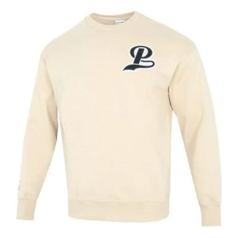 Puma Team Crew Logo Sweatshirt 'Beige' 539268-67 sold by KicksCrew