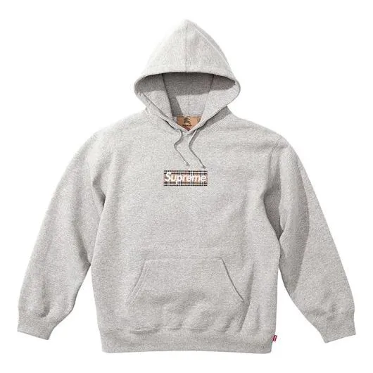 Supreme x Burberry Box Logo Hooded Sweatshirt 'Grey White' SUP-SS22-126 sold by KicksCrew