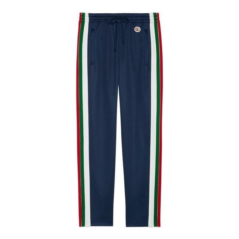 (WMNS) Gucci Knitted Sweatpants With Logo 'Blue' 666495-XJDP4-4206 sold by KicksCrew