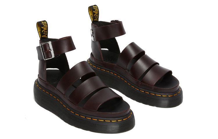 Dr. Martens Clarissa II Atlas Quad Leather Platform Sandals 'Oxblood' 26684601 sold by KicksCrew product image thumbnail 4