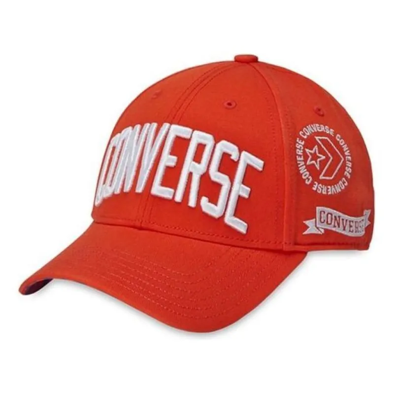 Converse Wordmark Big Logo Baseball Cap 'Red' 10007489-A01 sold by KicksCrew