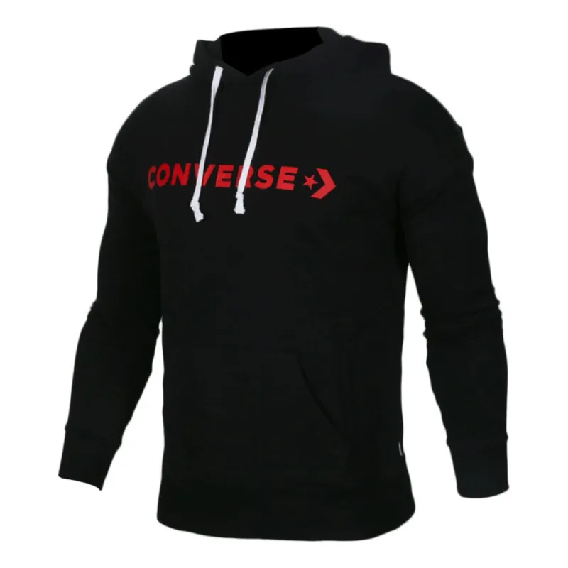 (WMNS) Converse Wordmark Big Logo Hoodie 'Black' 10007113-A01 sold by KicksCrew