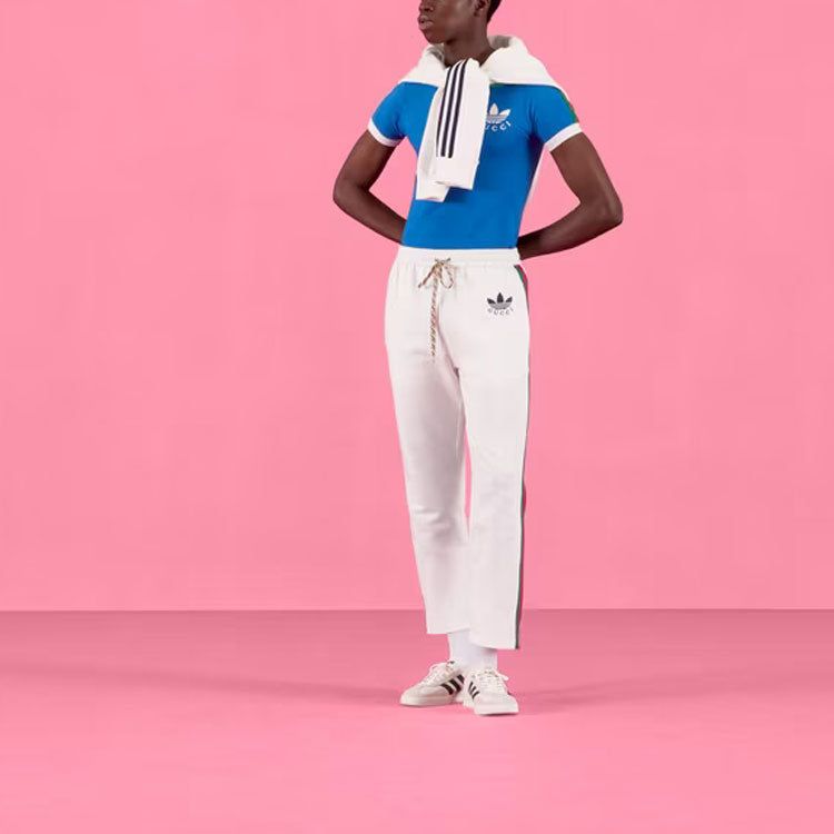 Gucci x adidas Trefoil Print T-Shirt 'Blue' 691637-XJEKL-4744 sold by KicksCrew product image thumbnail 2