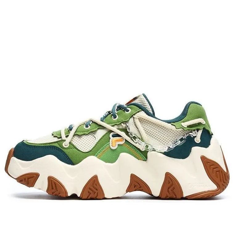 (WMNS) FILA FUSION Fashion Daddy Shoes 'Green White' T12W241303FMP sold by KicksCrew