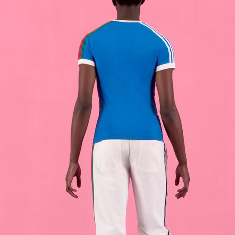 Gucci x adidas Trefoil Print T-Shirt 'Blue' 691637-XJEKL-4744 sold by KicksCrew product image thumbnail 5
