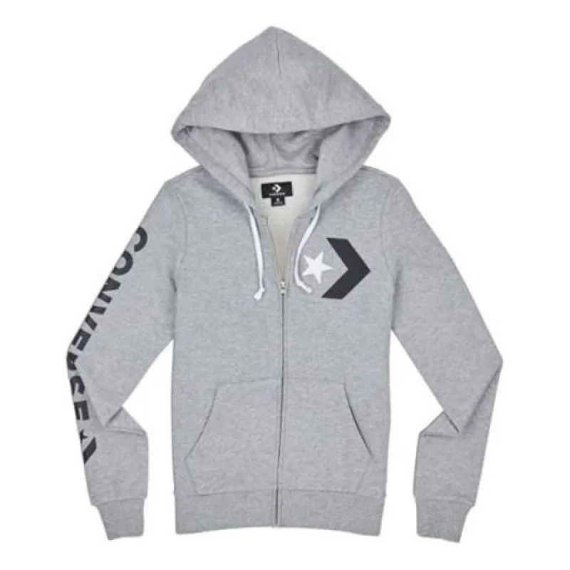 (WMNS) Converse Star Chevron Full-Zip Jacket 'Grey' 10007111-A02 sold by KicksCrew