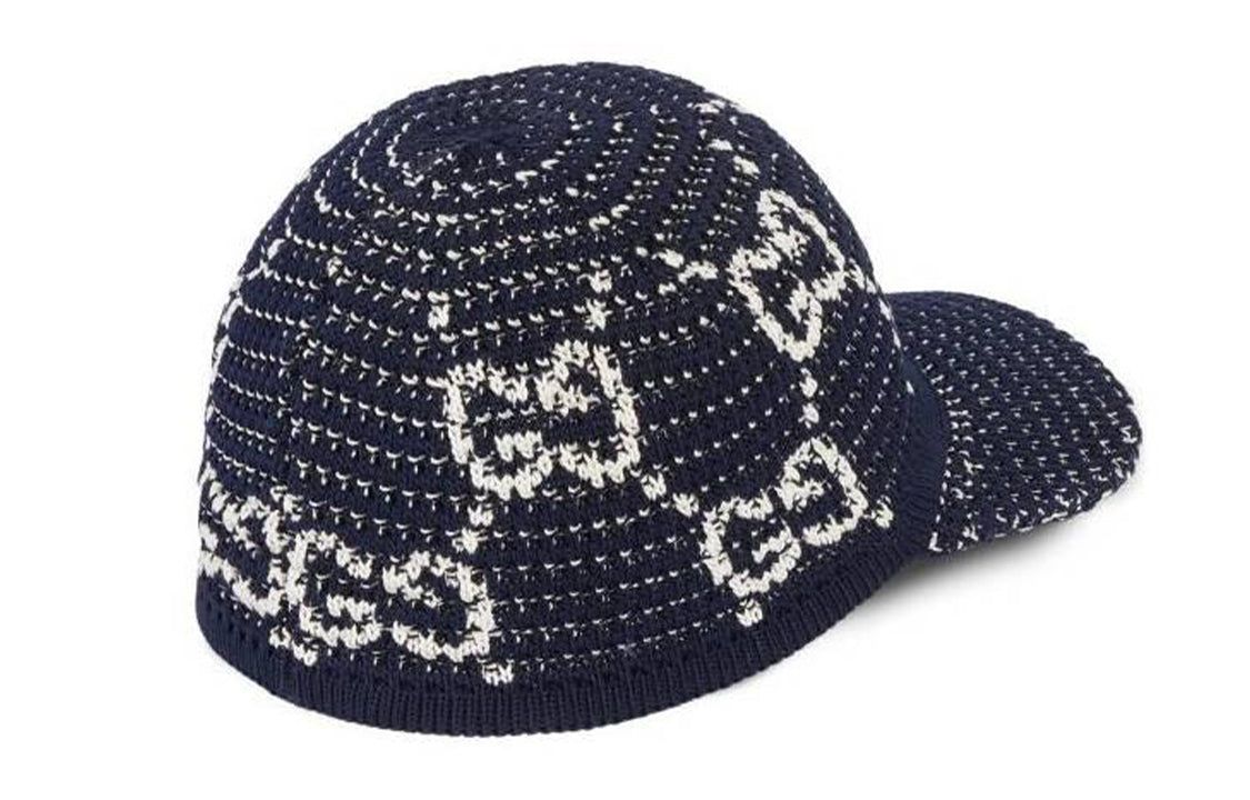 (WMNS) Gucci GG Crochet Cotton Baseball Hat 'Blue' 7473314HAY74000 sold by KicksCrew product image thumbnail 3