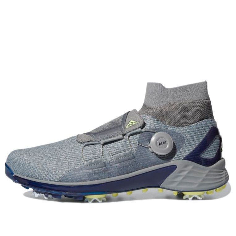 Adidas ZG21 Motion Primegreen BOA Mid-Cut Golf Shoes 'Grey Pulse Yellow Blue' GZ5277 sold by KicksCrew