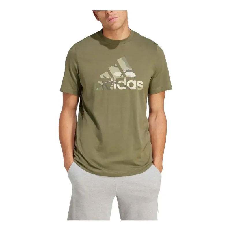 adidas Camo Badge of Sport Graphic T-Shirt 'Olive Green' IR5830 sold by KicksCrew
