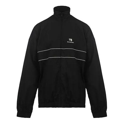 Balenciaga Sporty B Tracksuit Jacket 'Black' 681882TYB181000 sold by KicksCrew