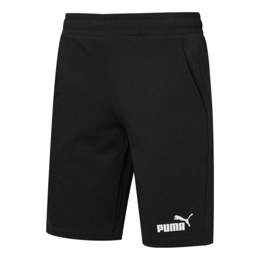 Puma Essentials Short 12" Cotton 'Black White' 588722-01 sold by KicksCrew