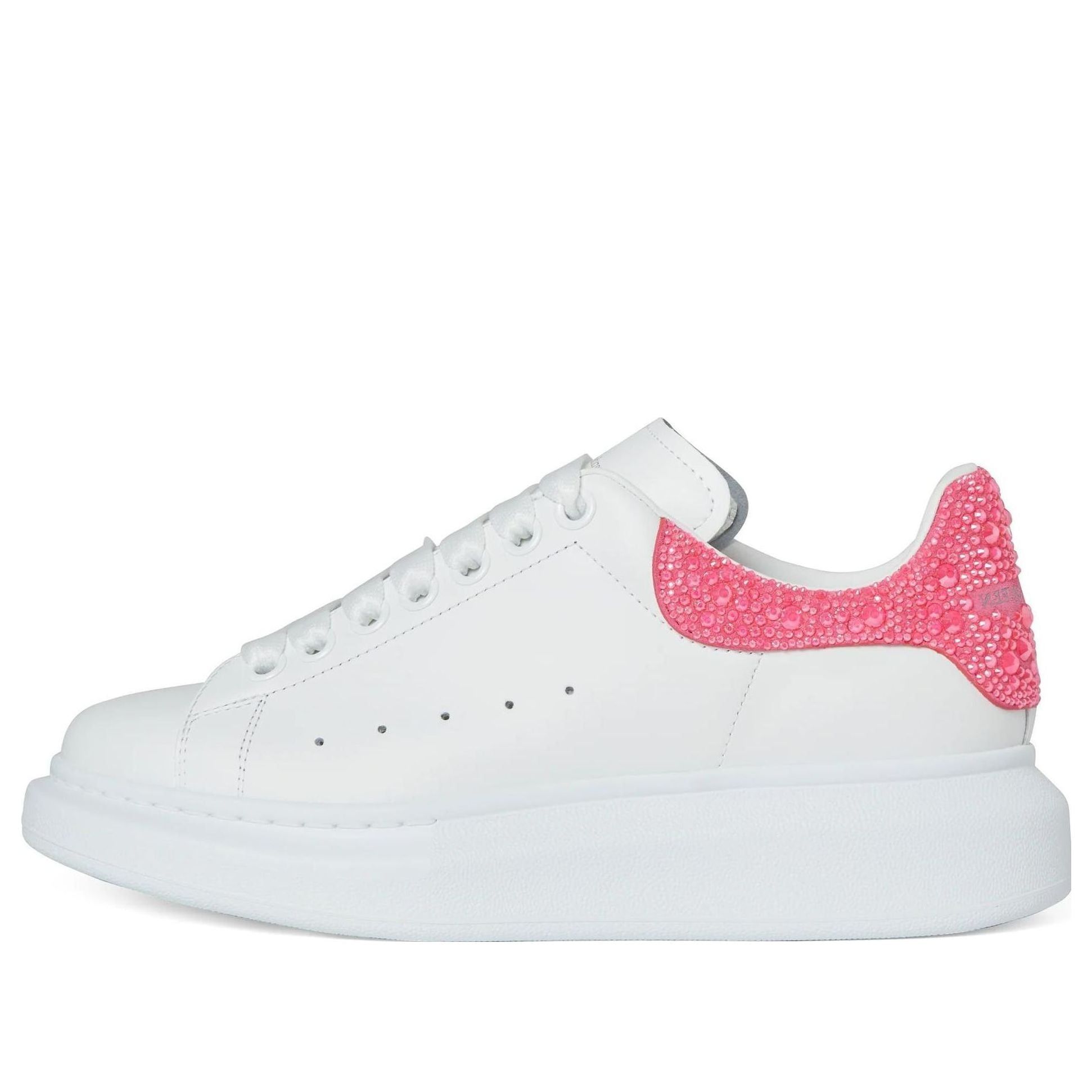 (WMNS) Alexander McQueen Oversized Sneaker 'White Pink Glitter' 718243WICY98844 sold by KicksCrew