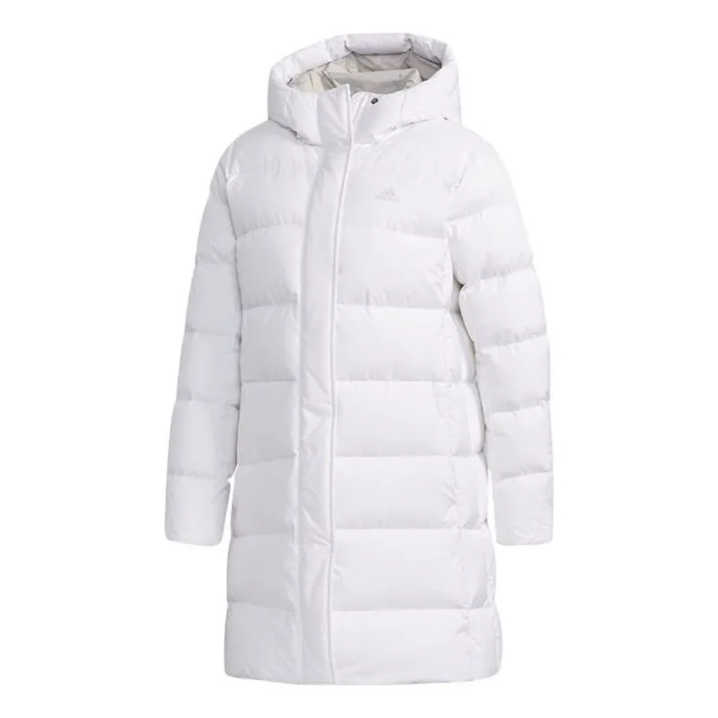 (WMNS) adidas Long Padding Prime Long Down Jacket 'White' FQ7570 sold by KicksCrew