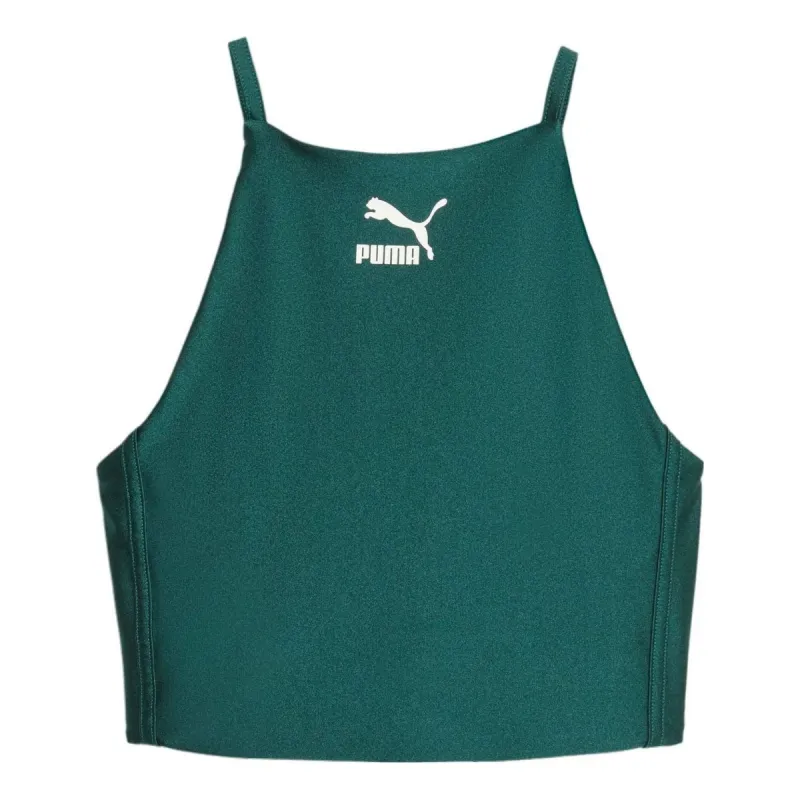 (WMNS) Puma T7 Crop Top 'Green' 621462-43 sold by KicksCrew
