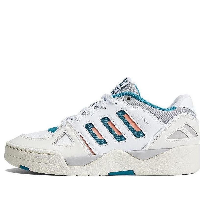 Adidas Midcity Low Basketball Shoes 'White Grey Aqua' ID5403 sold by KicksCrew